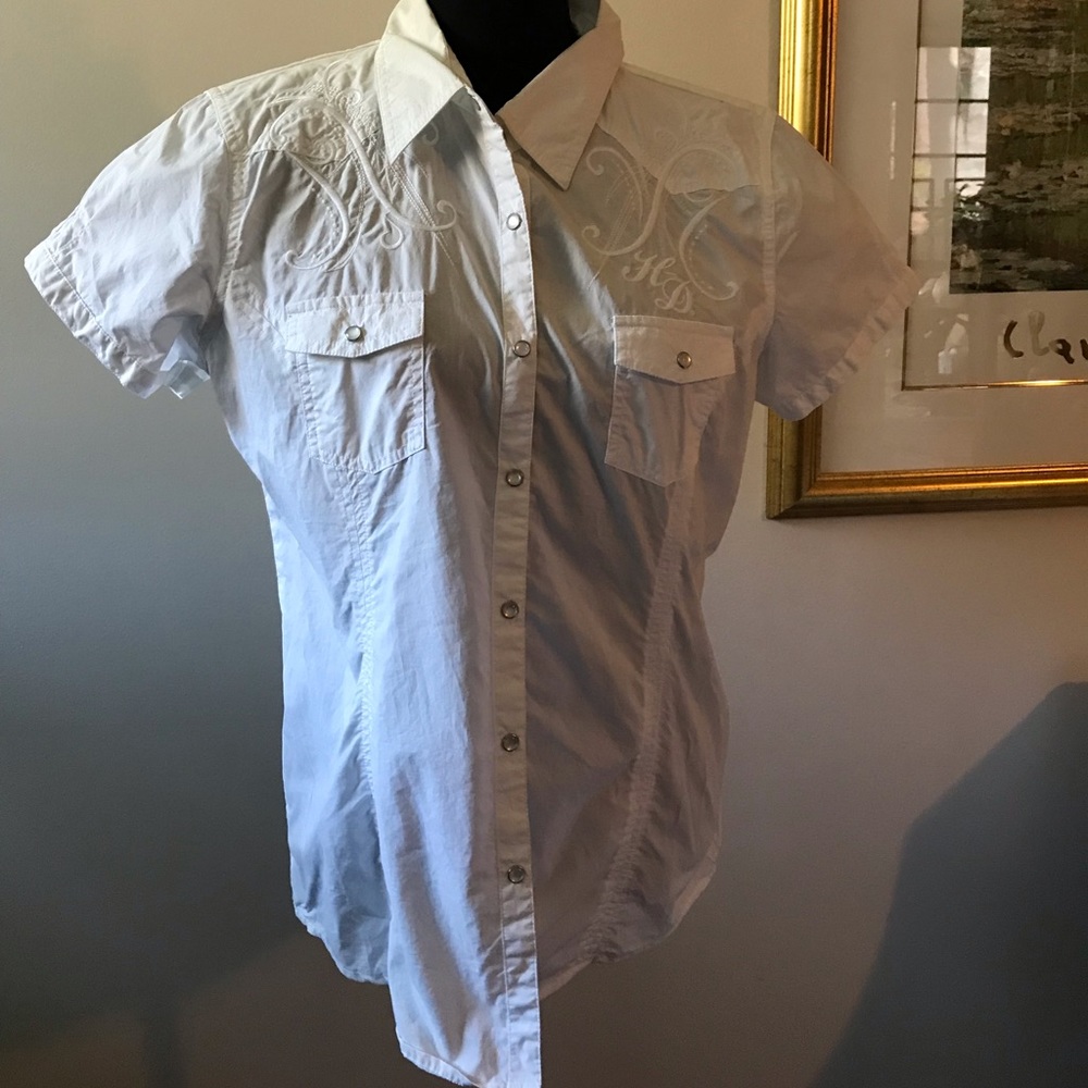 Like new Harley Davidson short sleeves blouse
